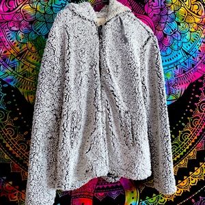Fuzzy fleece jacket